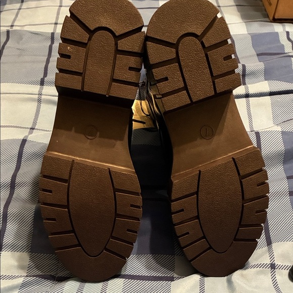 NWT The Drop Women's Chunky Chocolate Brown Platform Combat Boots size 7 - Picture 9 of 10